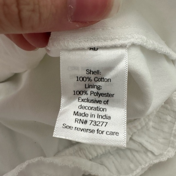 lauren conrad white Swiss dot midi skirt and cropped blouse set - Picture 7 of 11